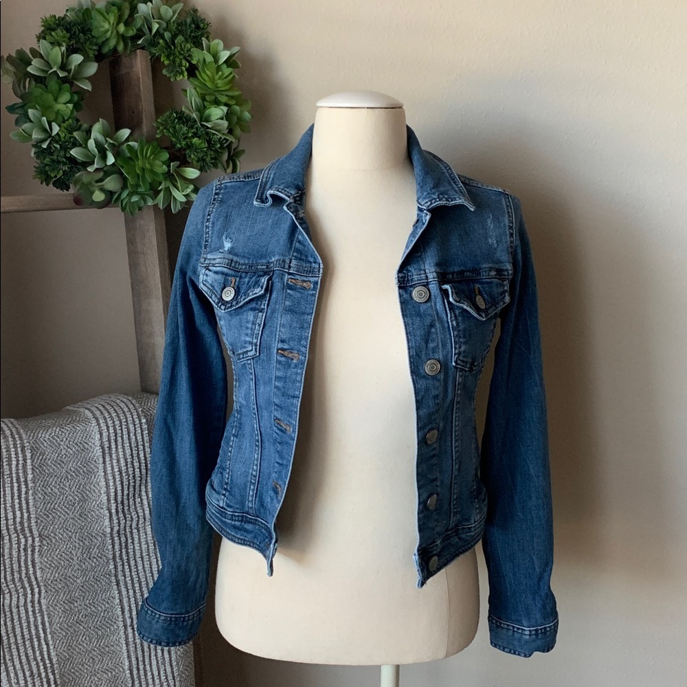 Aeropostale cropped denim jacket